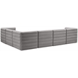 Meridian Furniture Quincy Grey Velvet Modular Sectional