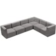 Meridian Furniture Quincy Grey Velvet Modular Sectional