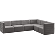 Meridian Furniture Quincy Grey Velvet Modular Sectional