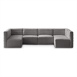 Meridian Furniture Quincy Grey Velvet Modular Sectional