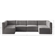 Meridian Furniture Quincy Grey Velvet Modular Sectional