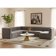 Meridian Furniture Quincy Grey Velvet Modular Sectional