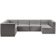 Meridian Furniture Quincy Grey Velvet Modular Sectional