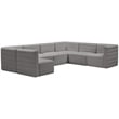 Meridian Furniture Quincy Grey Velvet Modular Sectional
