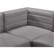 Meridian Furniture Quincy Grey Velvet Modular Sectional