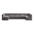 Meridian Furniture Quincy Grey Velvet Modular Sectional