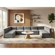 Meridian Furniture Quincy Grey Velvet Modular Sectional