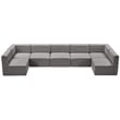Meridian Furniture Quincy Grey Velvet Modular Sectional