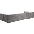 Meridian Furniture Quincy Grey Velvet Modular Sectional