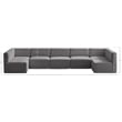Meridian Furniture Quincy Grey Velvet Modular Sectional