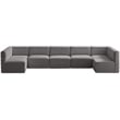 Meridian Furniture Quincy Grey Velvet Modular Sectional