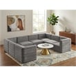 Meridian Furniture Quincy Grey Velvet Modular Sectional
