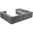 Meridian Furniture Quincy Grey Velvet Modular Sectional