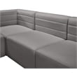 Meridian Furniture Quincy Grey Velvet Modular Sectional