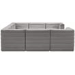 Meridian Furniture Quincy Grey Velvet Modular Sectional