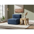 Meridian Furniture Quincy Navy Velvet Modular Armless Chair