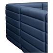 Meridian Furniture Quincy Navy Velvet Modular Armless Chair