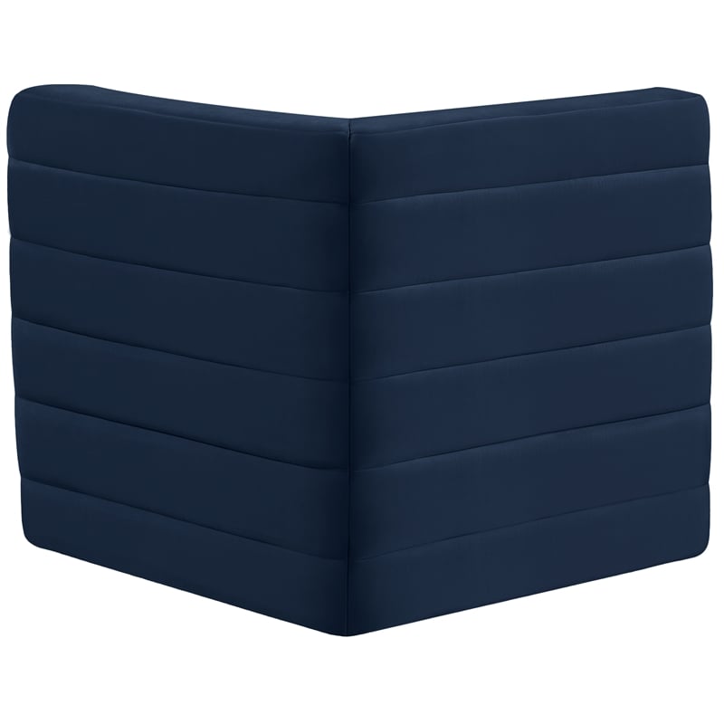 Meridian Furniture Quincy Navy Velvet Modular Corner Chair