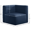 Meridian Furniture Quincy Navy Velvet Modular Corner Chair