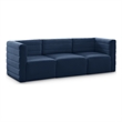 Meridian Furniture Quincy Navy Velvet Modular Sofa