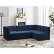 Meridian Furniture Quincy Navy Velvet Modular Sectional