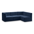 Meridian Furniture Quincy Navy Velvet Modular Sectional