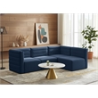 Meridian Furniture Quincy Navy Velvet Modular Sectional