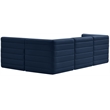 Meridian Furniture Quincy Navy Velvet Modular Sectional