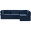 Meridian Furniture Quincy Navy Velvet Modular Sectional