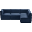 Meridian Furniture Quincy Navy Velvet Modular Sectional