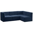 Meridian Furniture Quincy Navy Velvet Modular Sectional