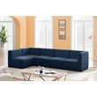 Meridian Furniture Quincy Navy Velvet Modular Sectional