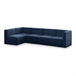 Meridian Furniture Quincy Navy Velvet Modular Sectional