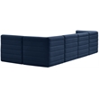 Meridian Furniture Quincy Navy Velvet Modular Sectional