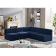 Meridian Furniture Quincy Navy Velvet Modular Sectional