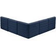 Meridian Furniture Quincy Navy Velvet Modular Sectional