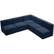 Meridian Furniture Quincy Navy Velvet Modular Sectional