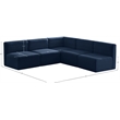 Meridian Furniture Quincy Navy Velvet Modular Sectional
