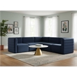 Meridian Furniture Quincy Navy Velvet Modular Sectional