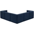 Meridian Furniture Quincy Navy Velvet Modular Sectional