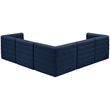 Meridian Furniture Quincy Navy Velvet Modular Sectional