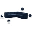 Meridian Furniture Quincy Navy Velvet Modular Sectional
