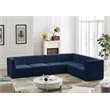 Meridian Furniture Quincy Navy Velvet Modular Sectional