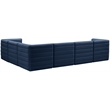 Meridian Furniture Quincy Navy Velvet Modular Sectional