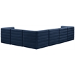 Meridian Furniture Quincy Navy Velvet Modular Sectional