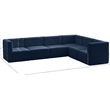 Meridian Furniture Quincy Navy Velvet Modular Sectional