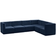 Meridian Furniture Quincy Navy Velvet Modular Sectional