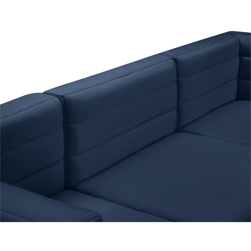 Meridian Furniture Quincy Navy Velvet Modular Sectional
