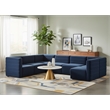 Meridian Furniture Quincy Navy Velvet Modular Sectional