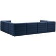Meridian Furniture Quincy Navy Velvet Modular Sectional
